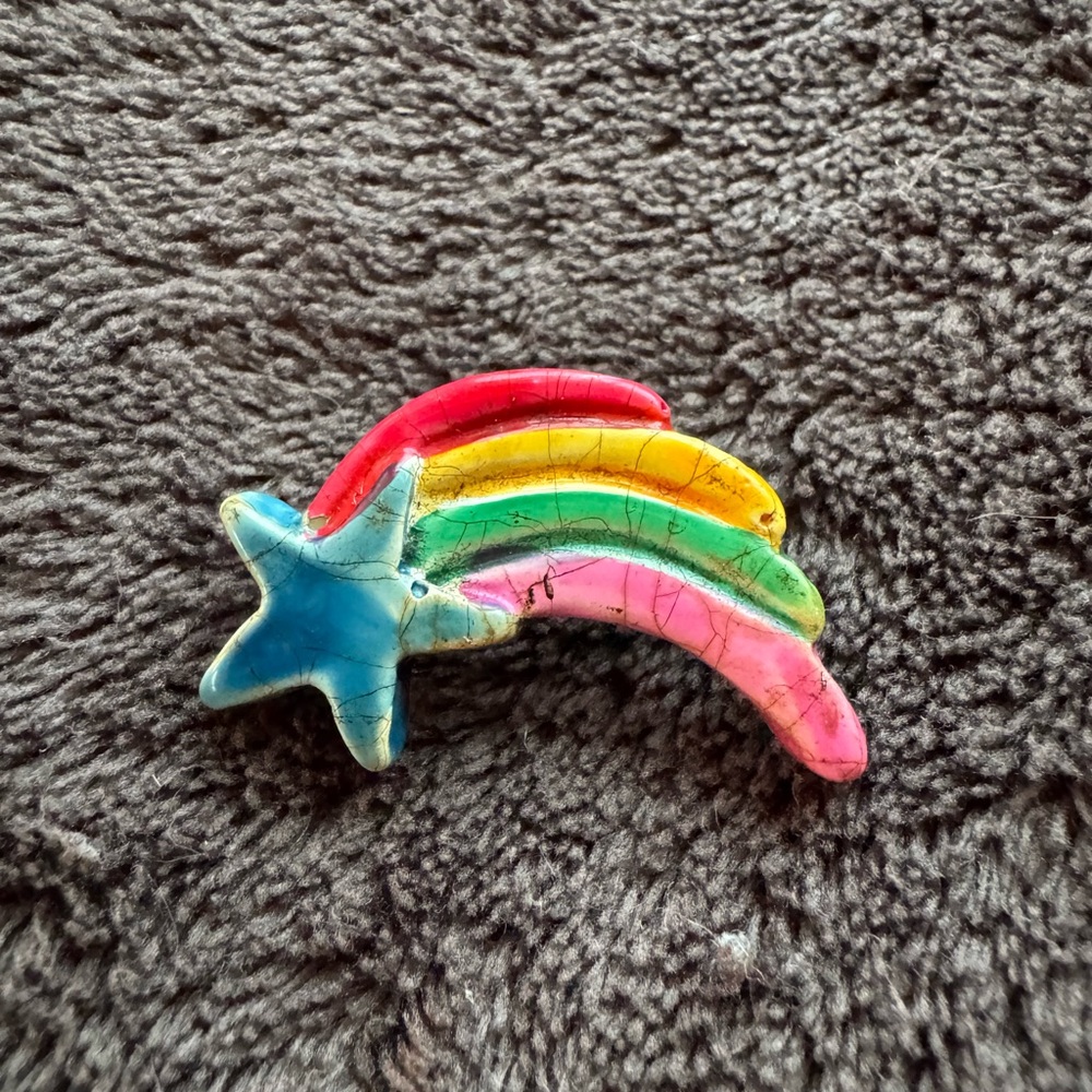 Bundle 3 for $10 vintage rainbow and shooting star pin.